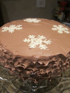 A delightful cake for a winter themed birthday!